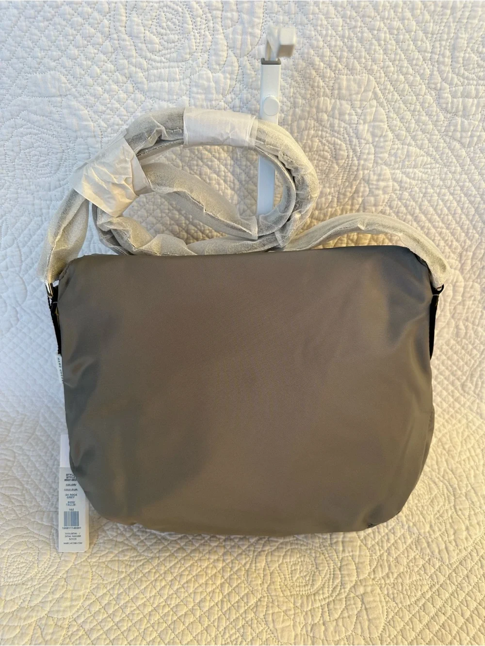 Marc Jacobs Light Gray Nylon Crossbody Bag with ID Window - Picture 9 of 10